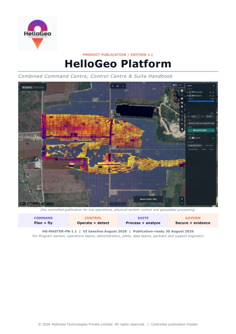 Cover of HelloGeo Platform combined handbook, edition 1.1
