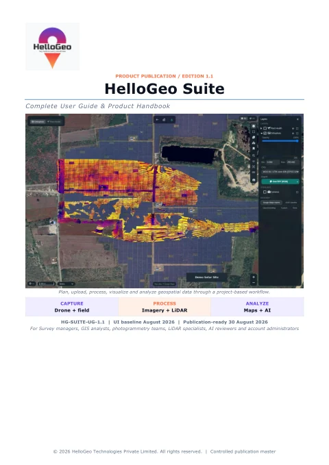 Cover of HelloGeo Suite complete user guide, edition 1.1